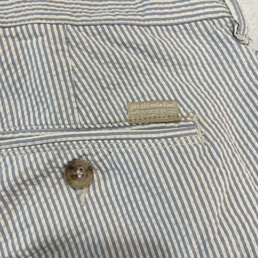 7 For All Mankind Pants Mens 38‎ Made USA Seersucker Button Fly Retro Workwear